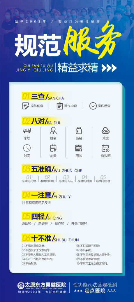 源文件下载【医院规范服务长图海报】编号：20220104110209060