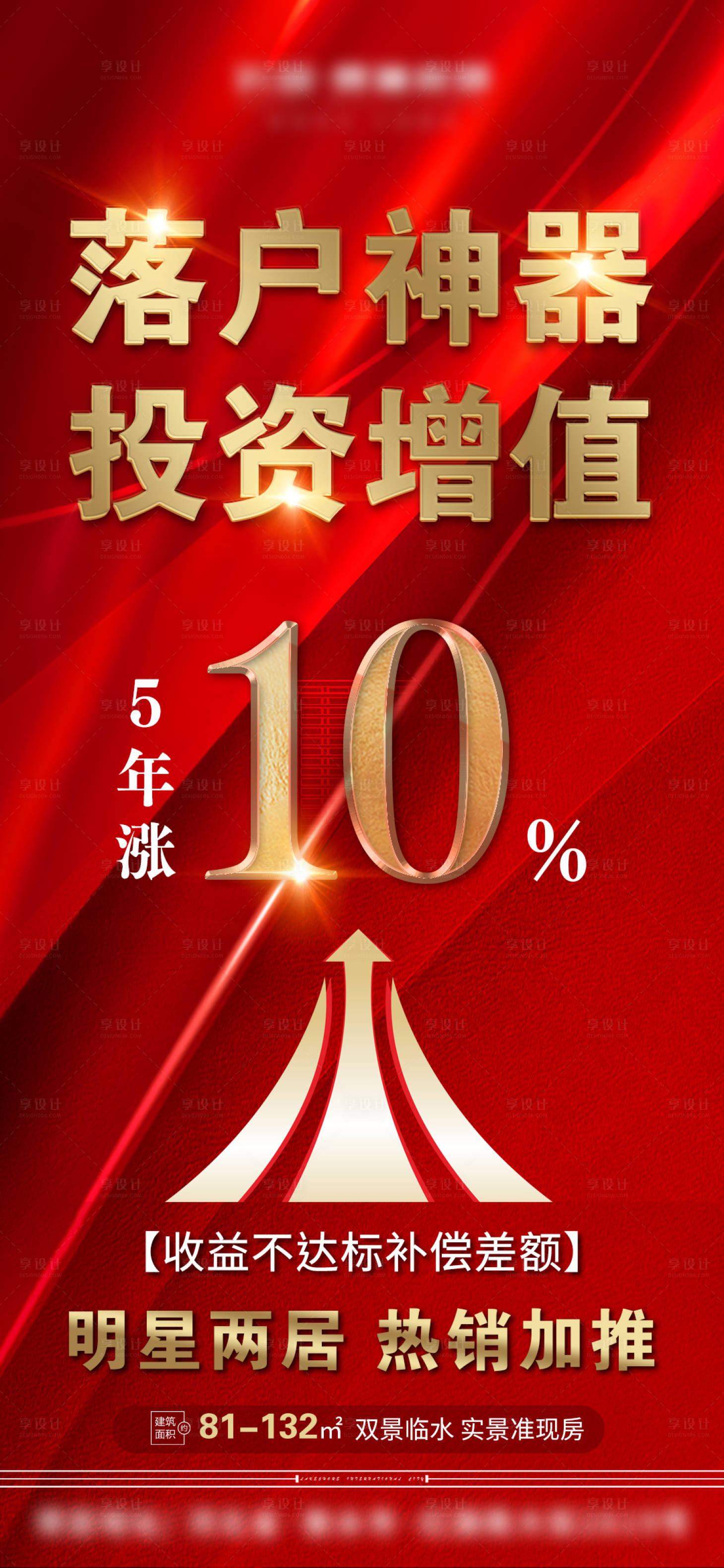 源文件下載【享設計】搜索編號：12530008018136399【地產漲價紅金海報】