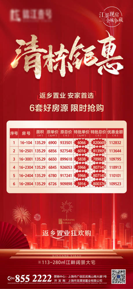 源文件下载【新春新年清栋特价房海报】编号：72730008204765594