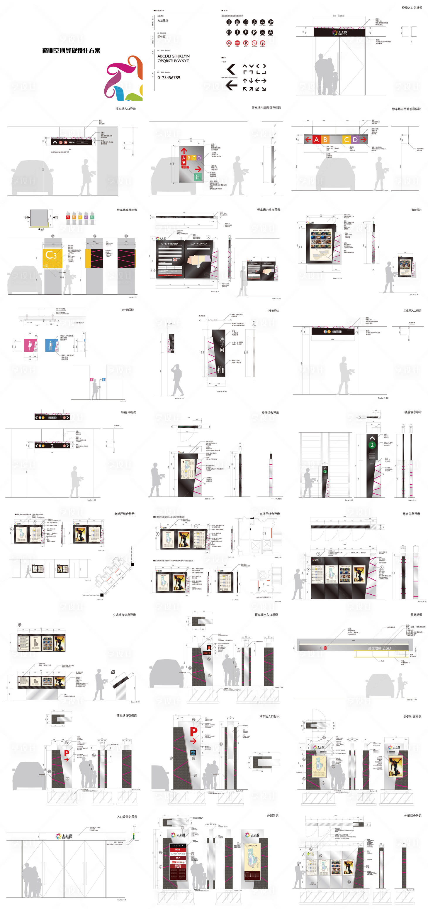源文件下载【享设计】搜索编号：19010007961962394【商业空间导视设计方案】