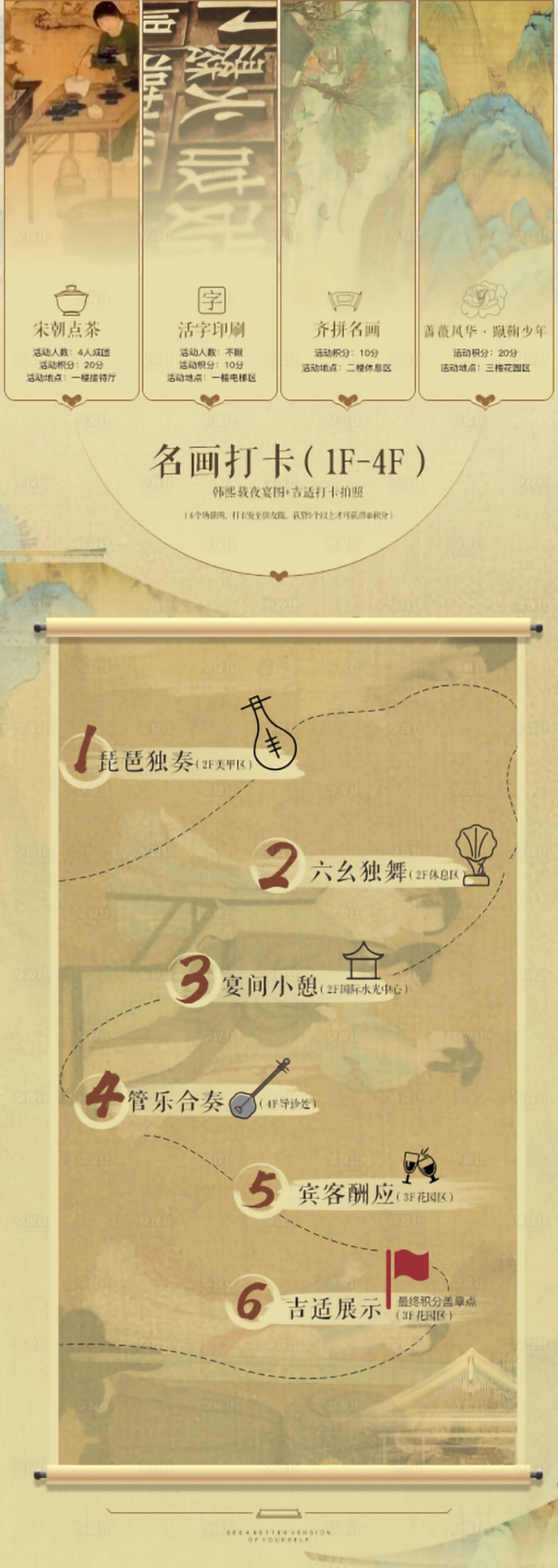 源文件下載【享設計】搜索編號：17330008252363009【古風打卡線路圖創意海報】