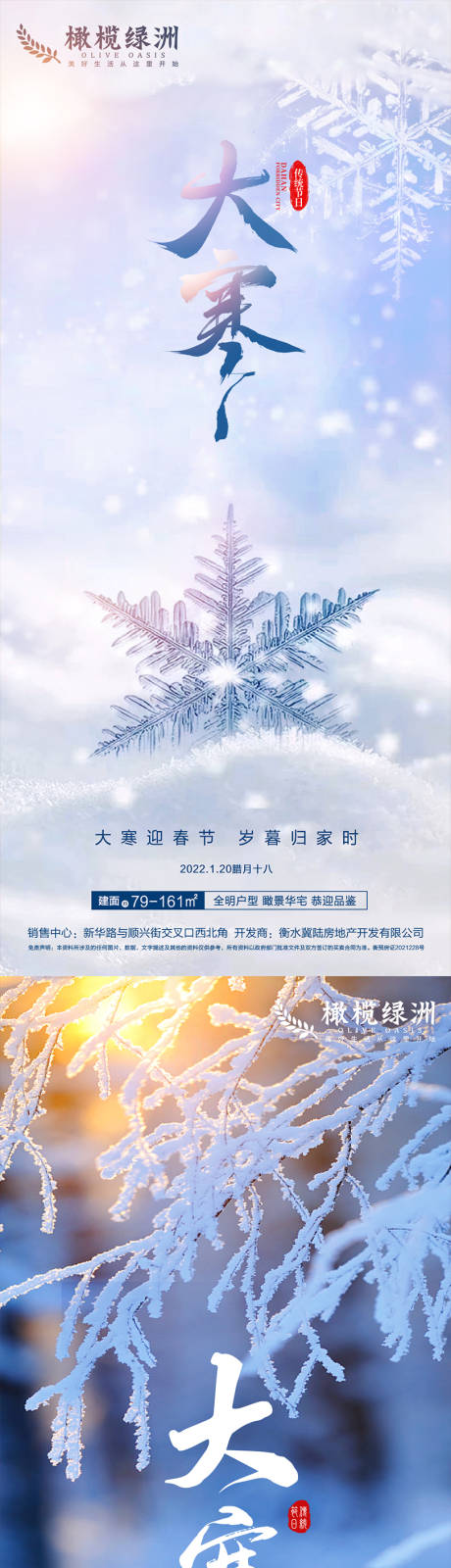 源文件下载【地产大寒节气海报】编号：85050008037352102