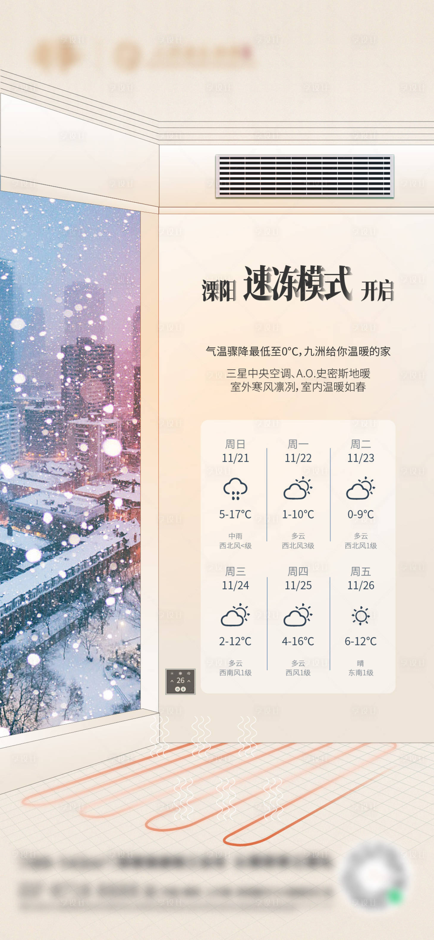 源文件下載【地產(chǎn)降溫海報】編號：86270008088443545