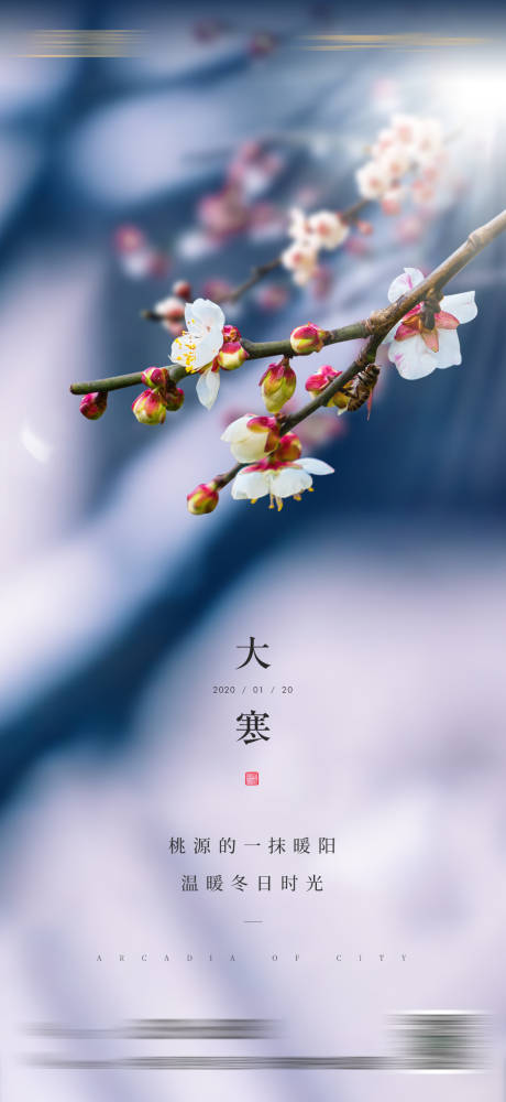 源文件下载【地产大寒节气海报】编号：34670007971841792