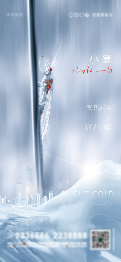 源文件下载【地产小寒节气单图】编号：41380007929525231