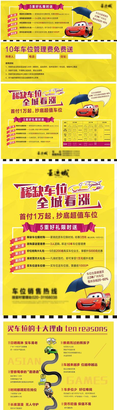 源文件下载【车位涨价五重礼活动展板】编号：63560008025786094