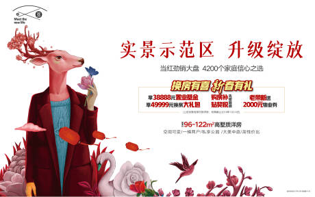 源文件下载【地产新年春节返乡洋房开放广告展板】编号：11450008188115077