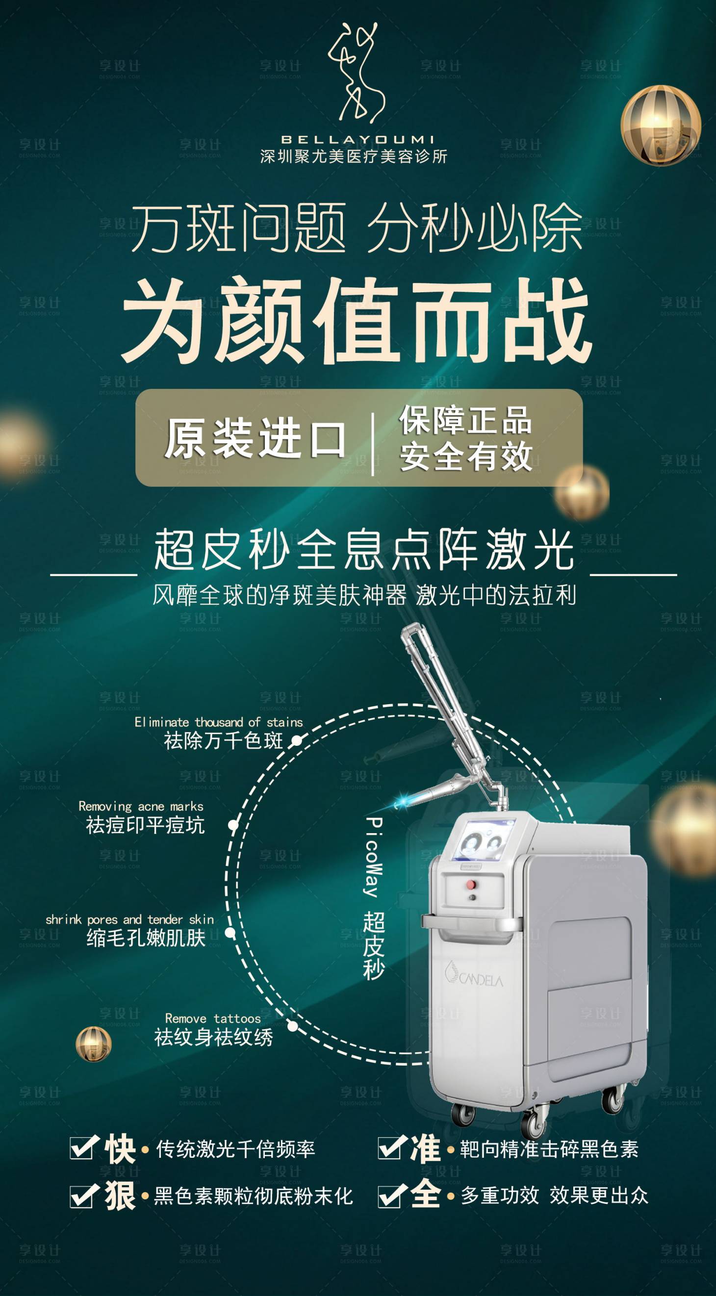 源文件下載【享設計】搜索編號：89370007949689002【醫(yī)美科技儀器海報】