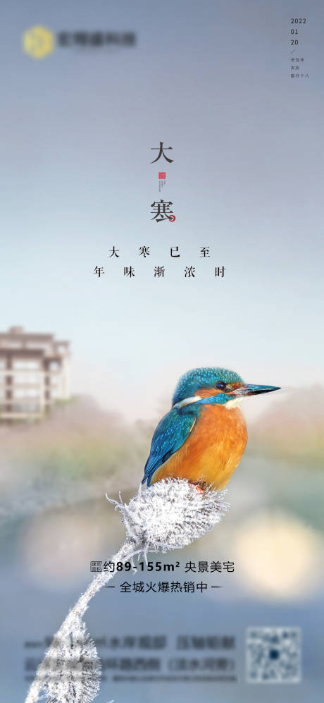 源文件下载【大寒节气海报】编号：53810008252527845