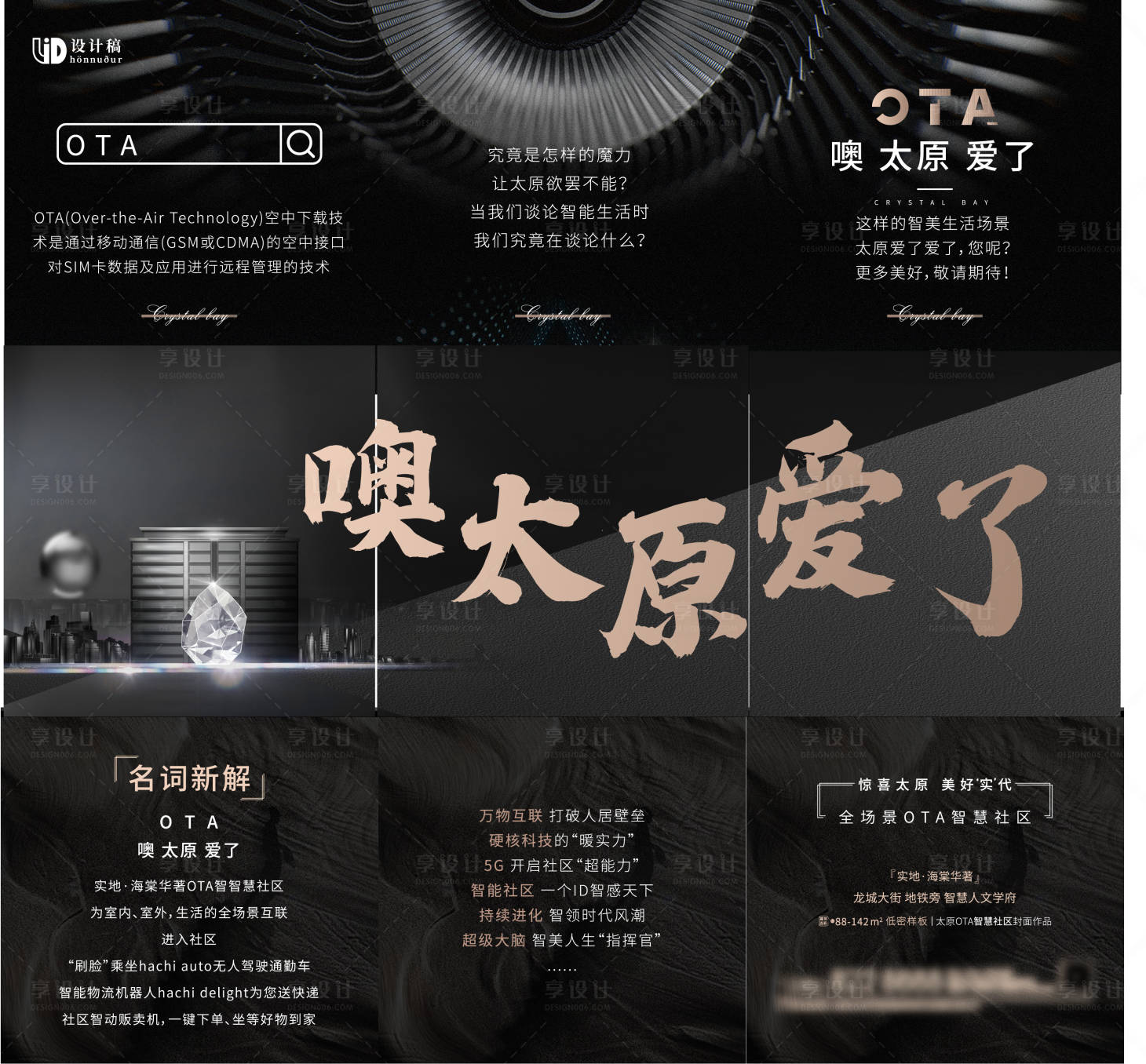源文件下载【房地产黑金价值点配套长图三宫格海报】编号：17540008091878867