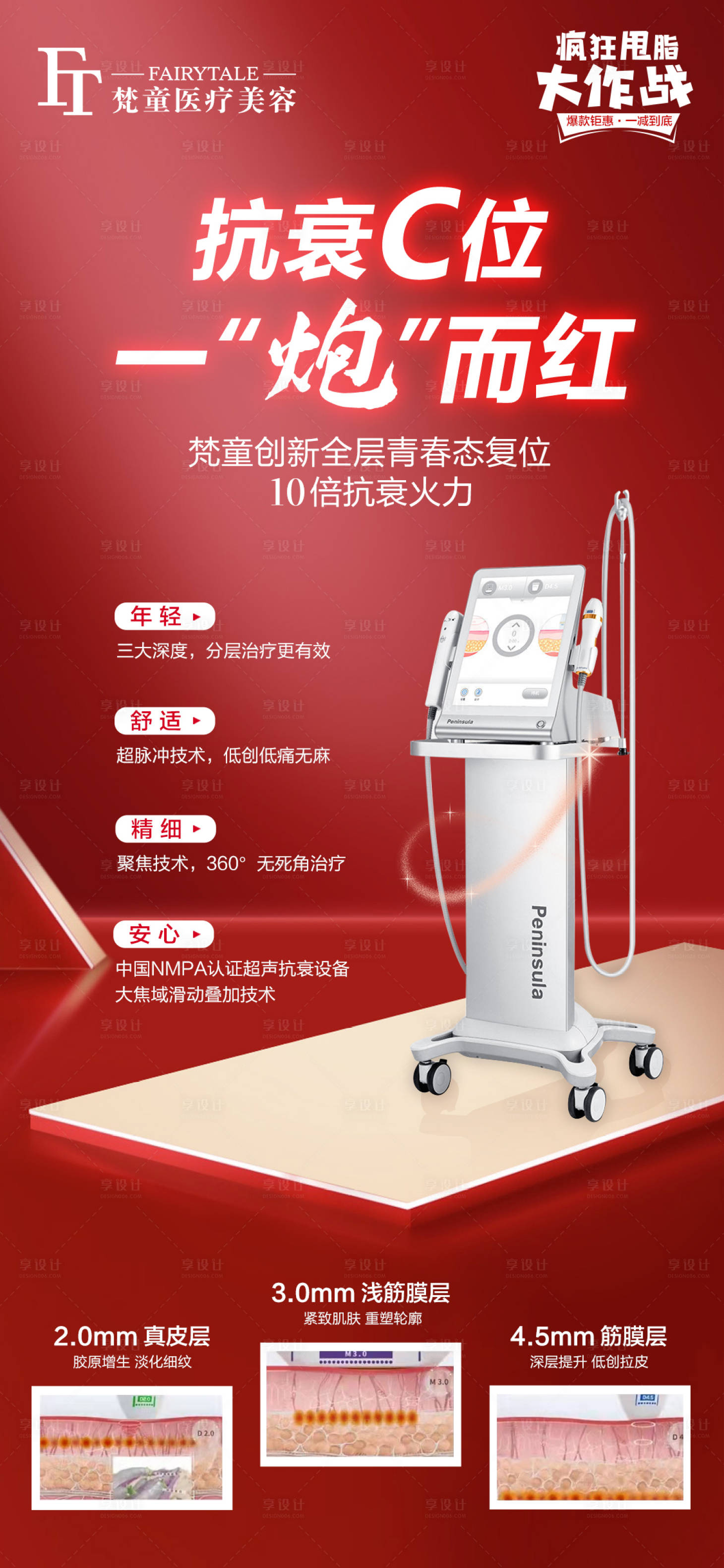 源文件下载【享设计】搜索编号：17110007919981654【超声炮朋友圈宣传海报】