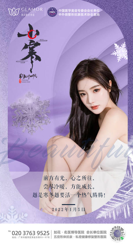 源文件下载【医美节气小寒宣传海报】编号：20600007986173705