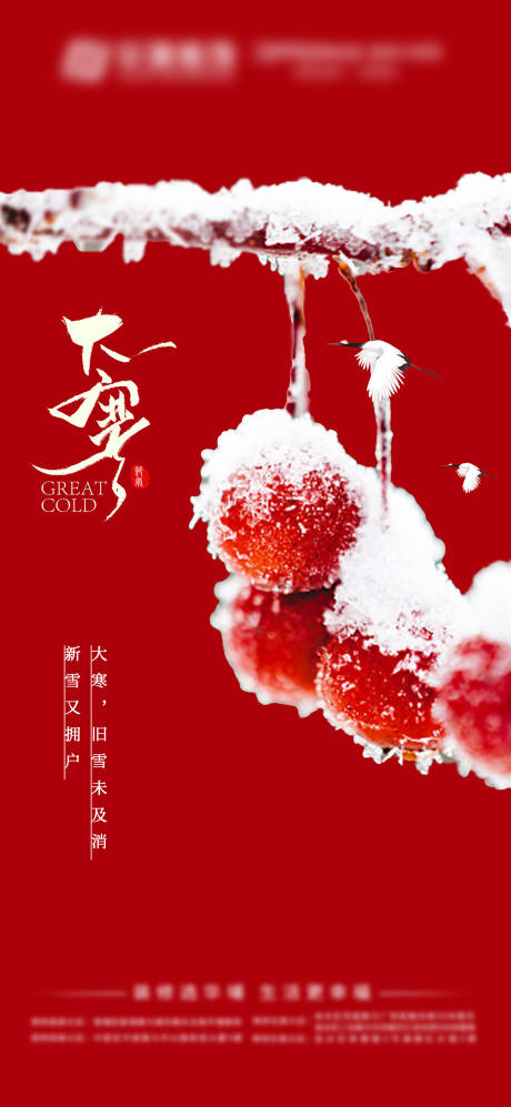 源文件下载【大寒海报】编号：20220118152741848