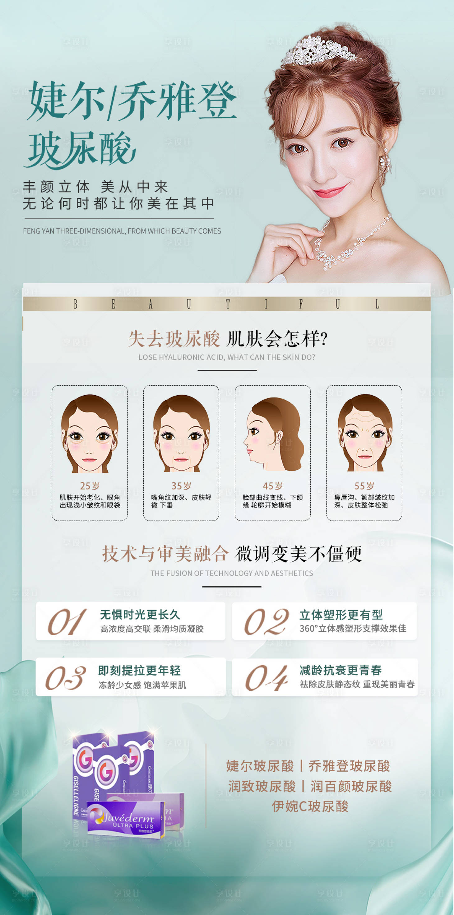源文件下载【享设计】搜索编号：98340008348606808【医美整形玻尿酸海报】