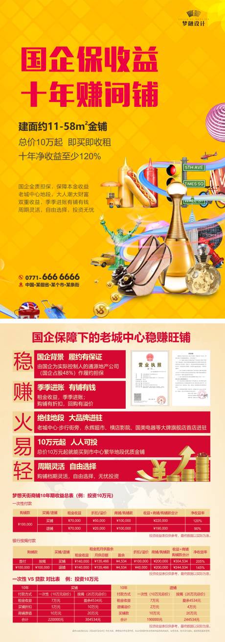 源文件下載【享設計】搜索編號：67100008323085544【地產投資商鋪DM宣傳單】