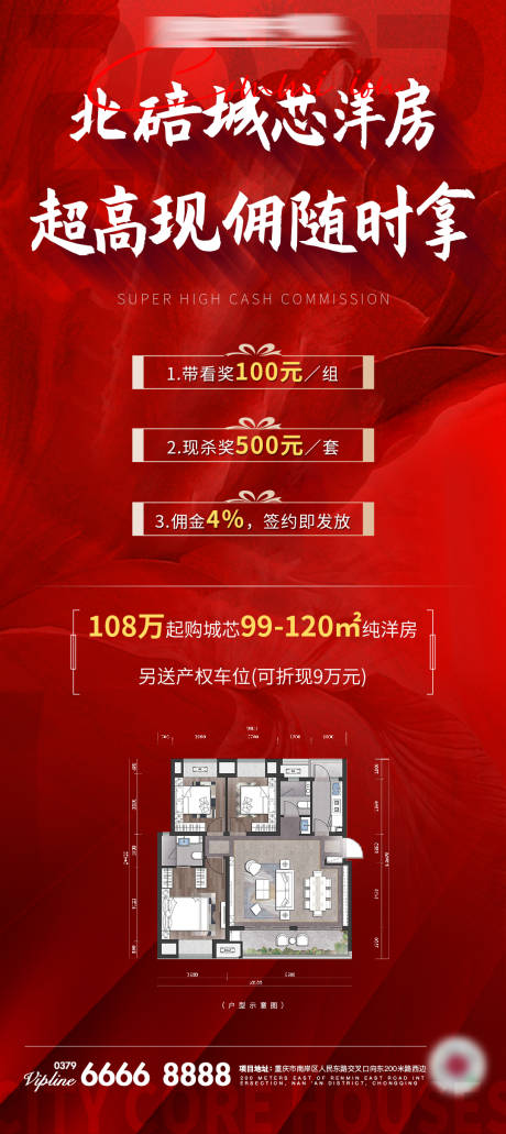 源文件下载【地产洋房奖励宣传海报】编号：50850008438092897