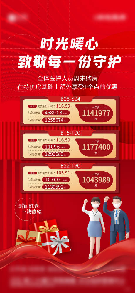 源文件下载【地产医护人员购房福利海报】编号：36170008497257327