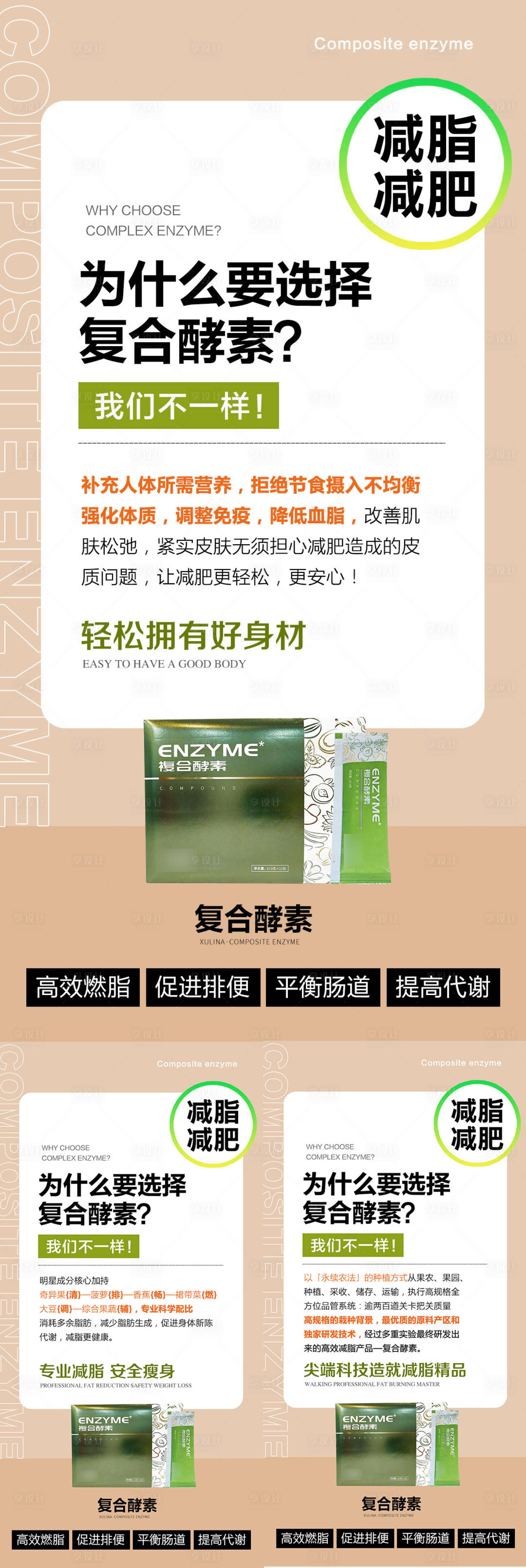 源文件下载【享设计】搜索编号：16360008532781564【微商减肥系列海报】