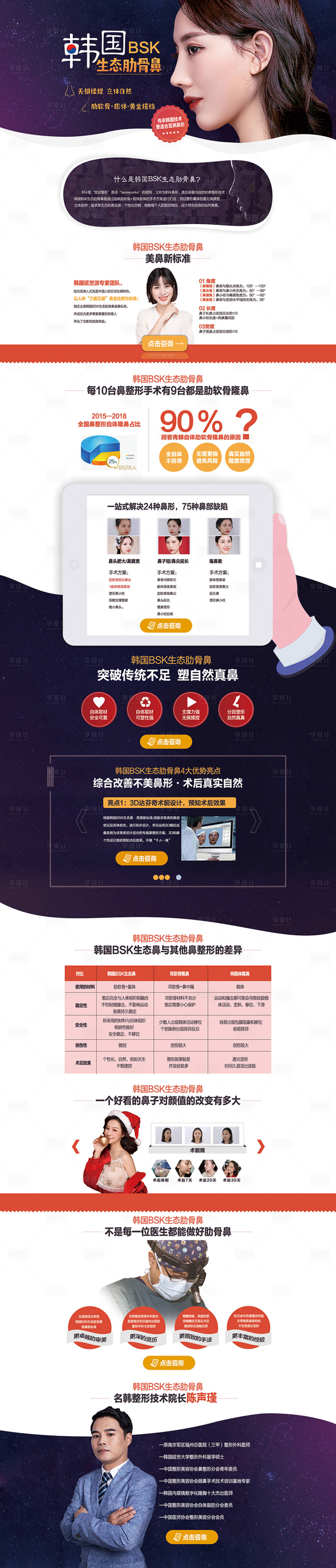 源文件下载【享设计】搜索编号：56310008373493611【医美整形美鼻详情页】