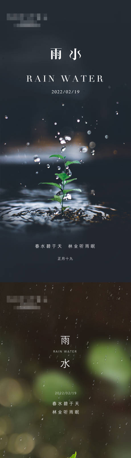 源文件下载【二十四节气雨水海报】编号：27990008442957677