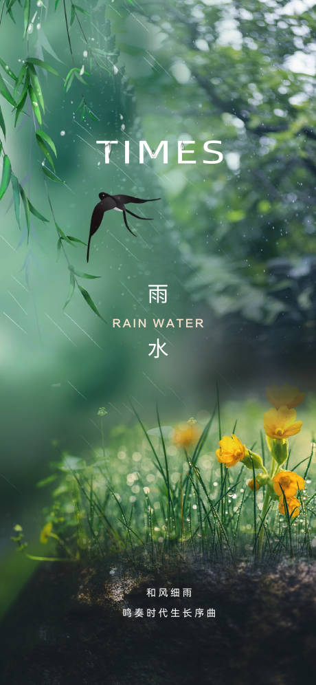 源文件下載【雨水海報】編號：68240008483883849