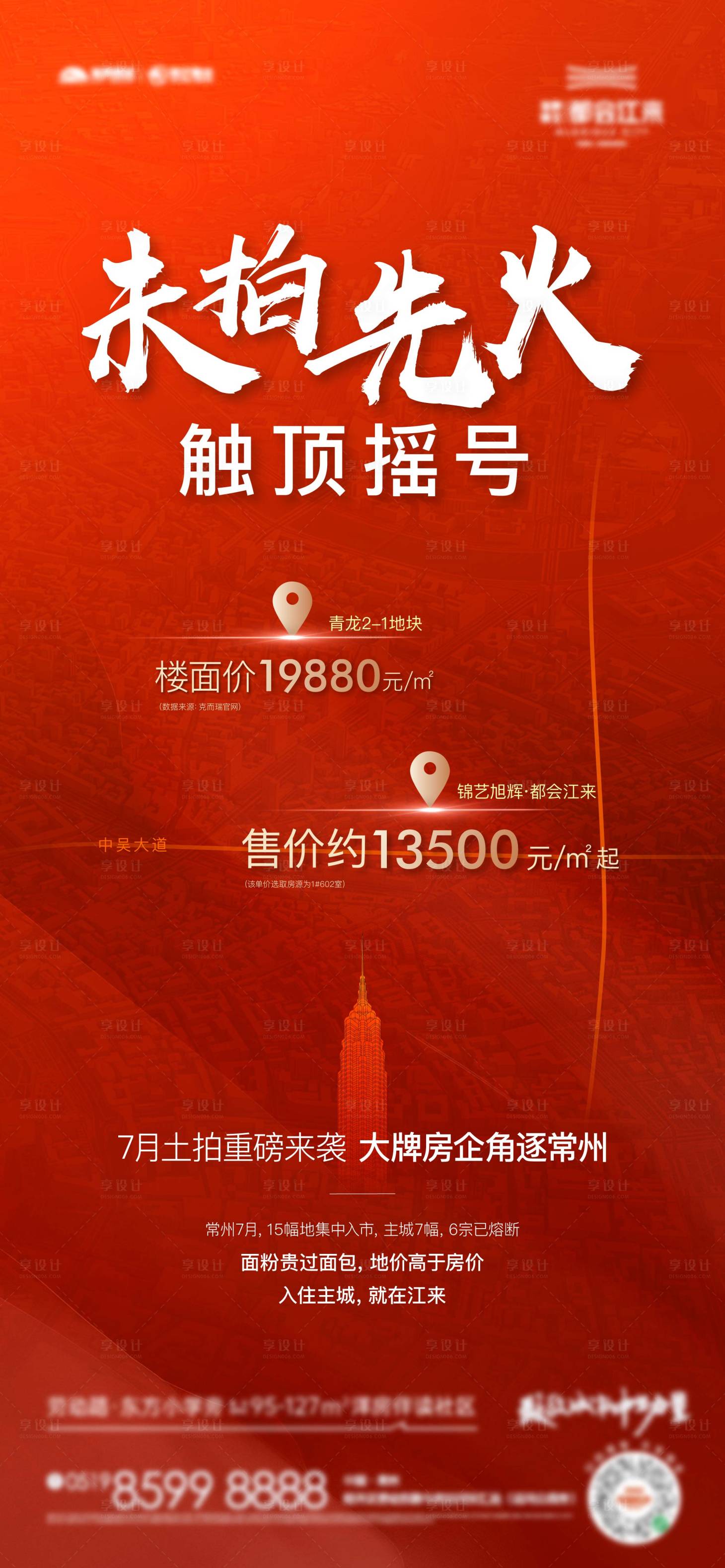 源文件下載【享設(shè)計】搜索編號：77800008328167326【房地產(chǎn)土拍刷屏海報】