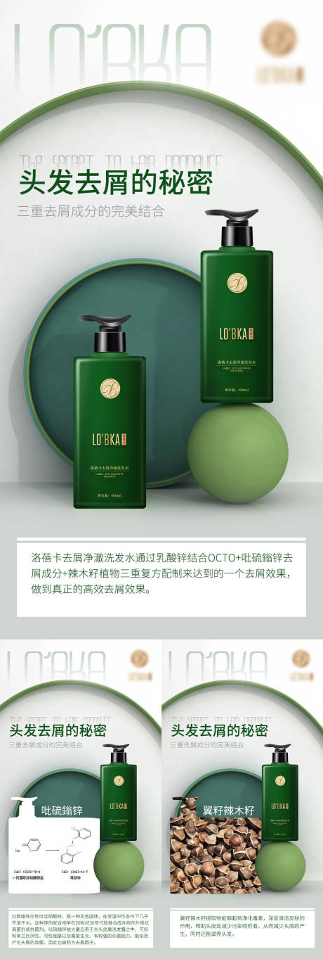 源文件下载【享设计】搜索编号：91330008386875458【洗发水产品去屑科普海报系列】