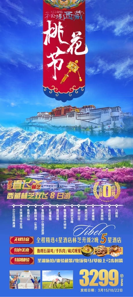 源文件下载【西藏林芝旅游海报】编号：20220214135352374