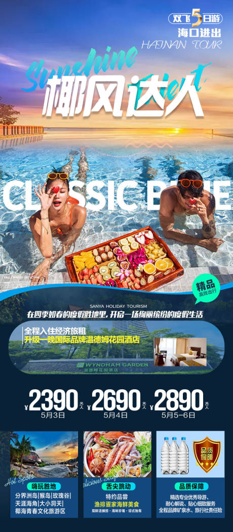 源文件下载【椰风达人海南游海报】编号：29500008574568779