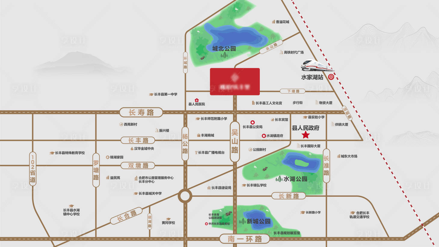 源文件下載【享設計】搜索編號：53820008622308760【房地產(chǎn)區(qū)位圖廣告展板】
