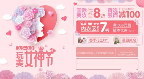 源文件下載【女神節插畫活動展板】編號：71470008526052069