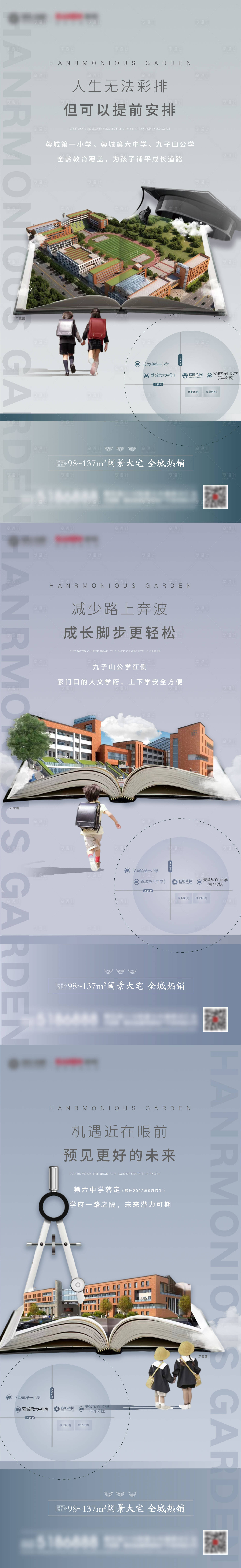 源文件下载【享设计】搜索编号：10220008644826009【地产学区价值点系列海报】