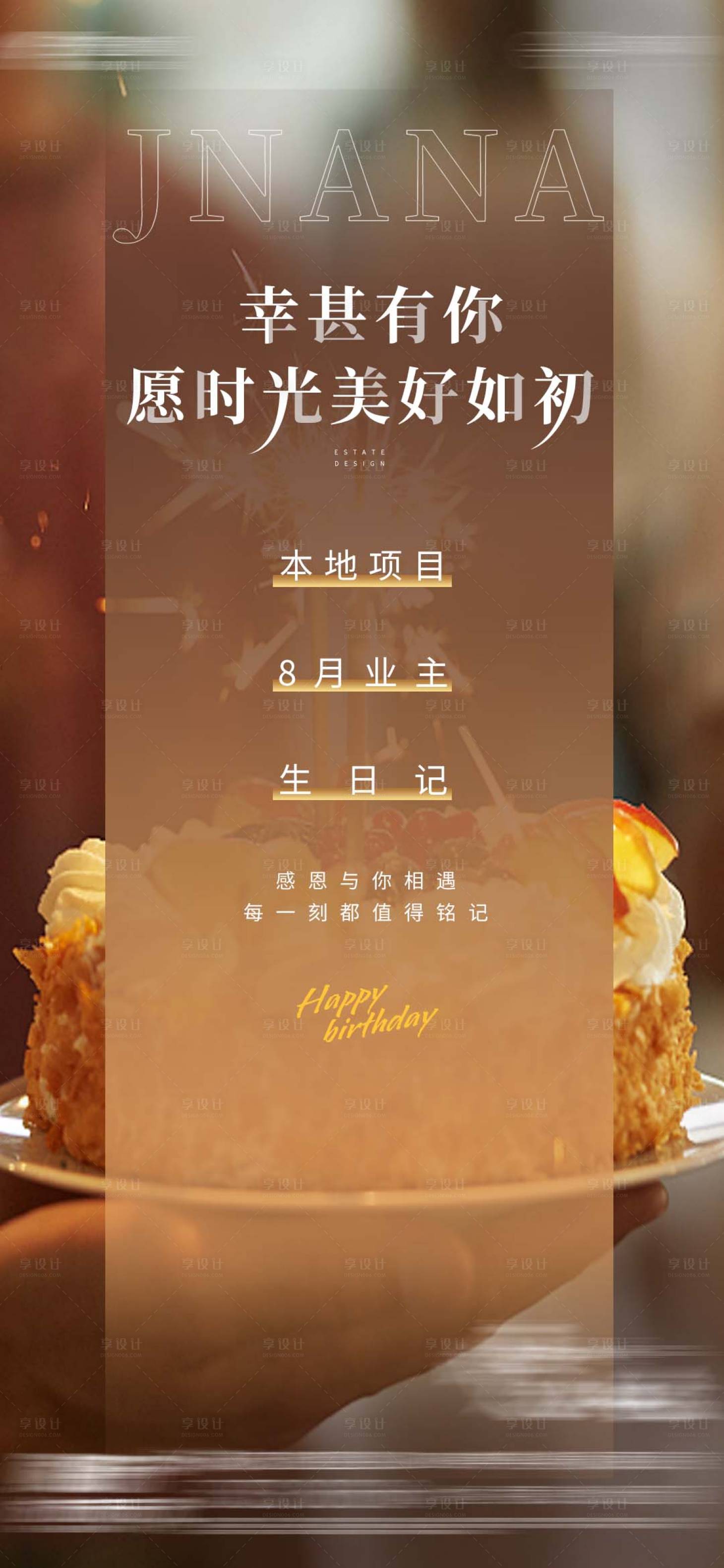源文件下载【享设计】搜索编号：18320008552458391【地产业主生日祝福海报】
