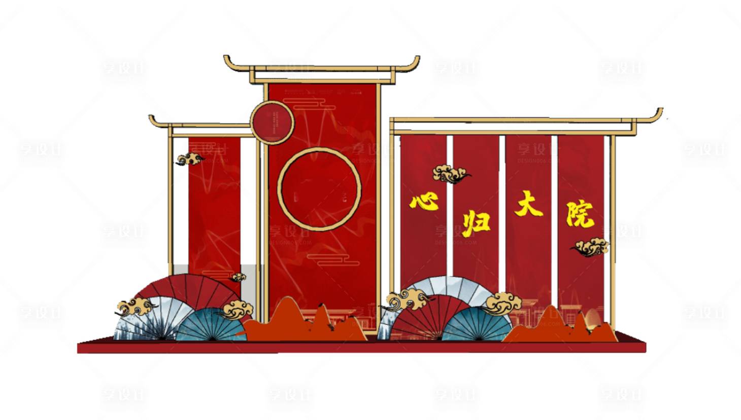 源文件下載【中式交房堆頭】編號：96540008315426058