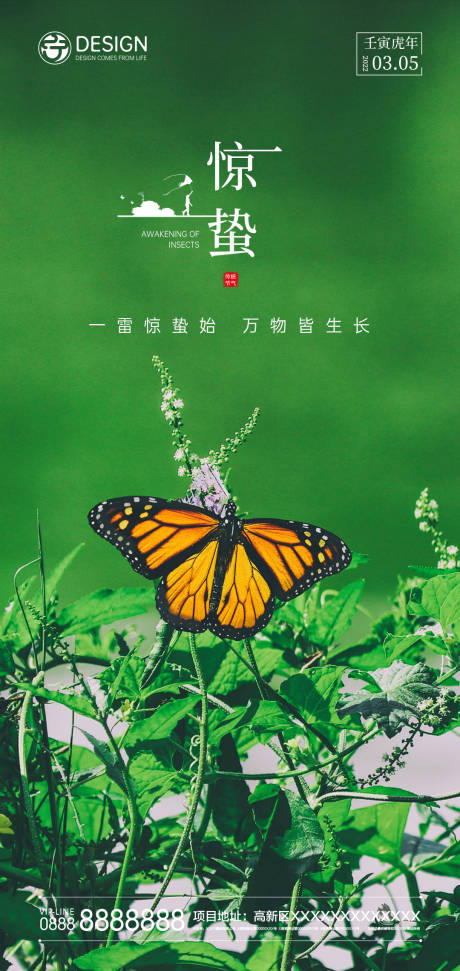 源文件下载【享设计】搜索编号：42900008315817167【惊蛰节气海报】