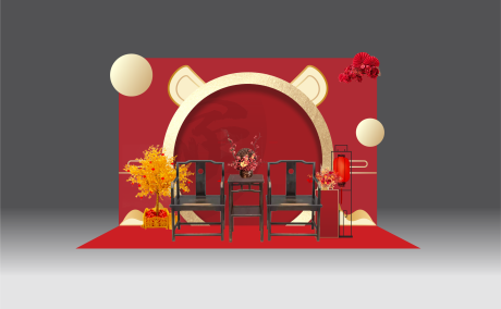 源文件下载【享设计】搜索编号：70850008360762380【新年春节中式拍照美陈DP点】