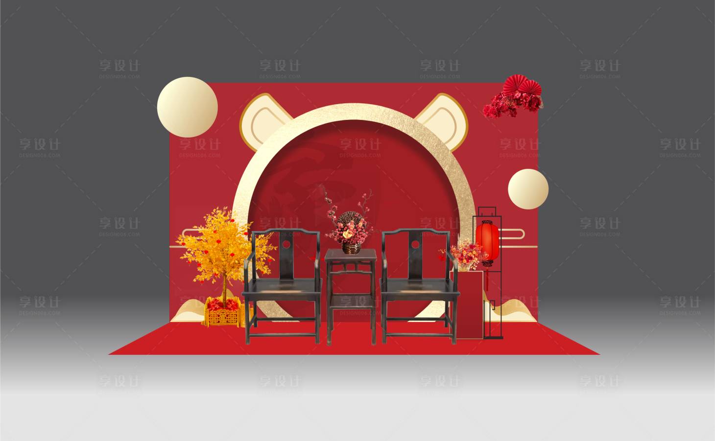 源文件下載【享設計】搜索編號：70850008360762380【新年春節中式拍照美陳DP點】