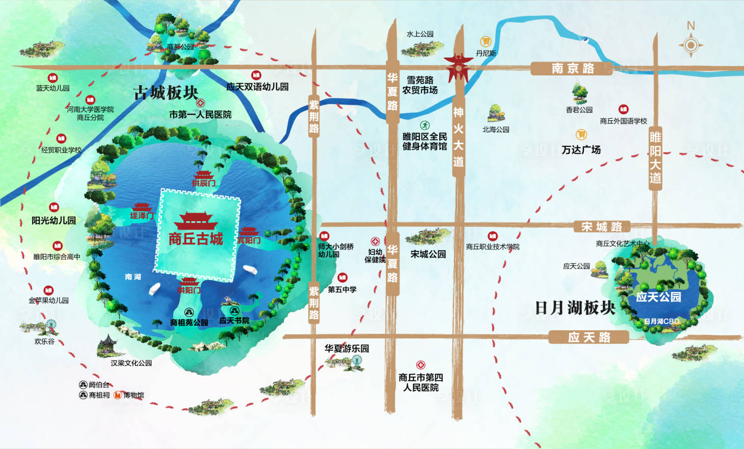 源文件下载【享设计】搜索编号：69260008369893919【地产区位图区位矢量区域图坐标图】
