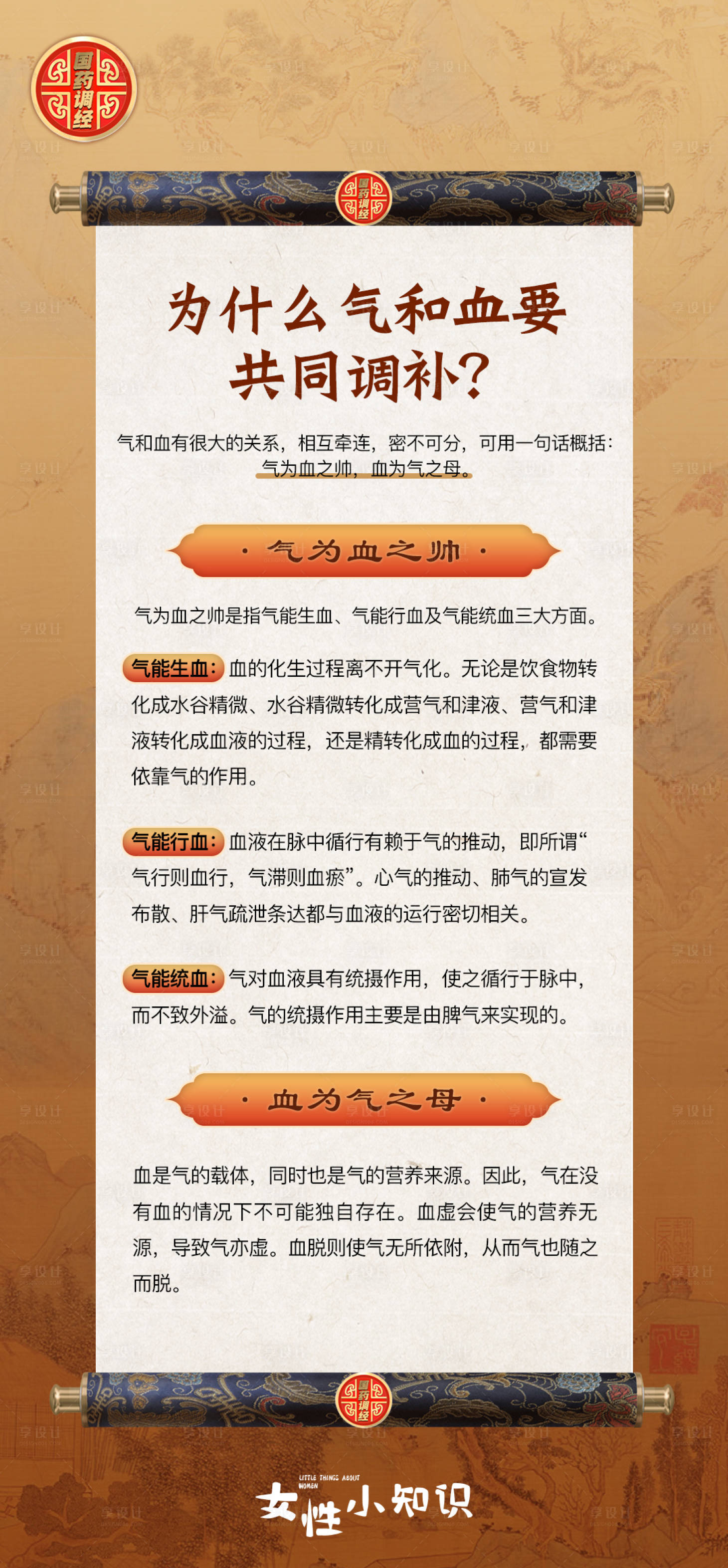 源文件下载【享设计】搜索编号：11820008312609560【医美气血常识海报】