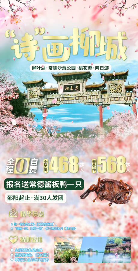 源文件下载【湖南常德桃花源赏桃花之旅海报】编号：33600008469816305