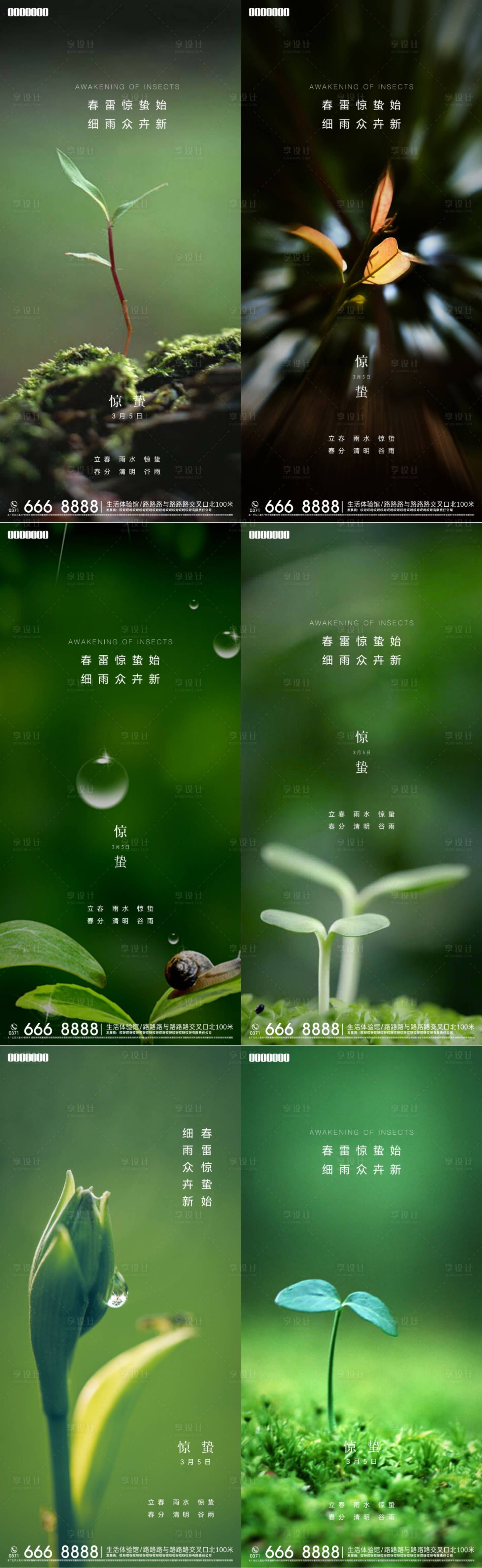 源文件下載【享設計】搜索編號：74620008546351488【驚蟄節氣系列海報】
