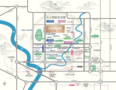 源文件下载【地产区位图海报】编号：39520008322298400