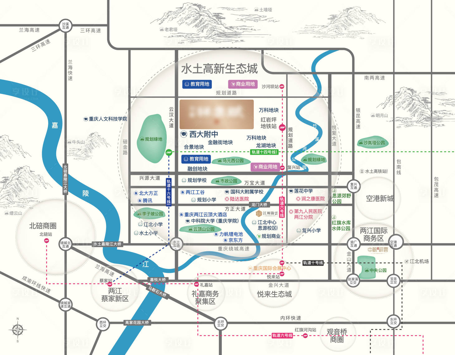 源文件下載【地產區位圖海報】編號：39520008322298400