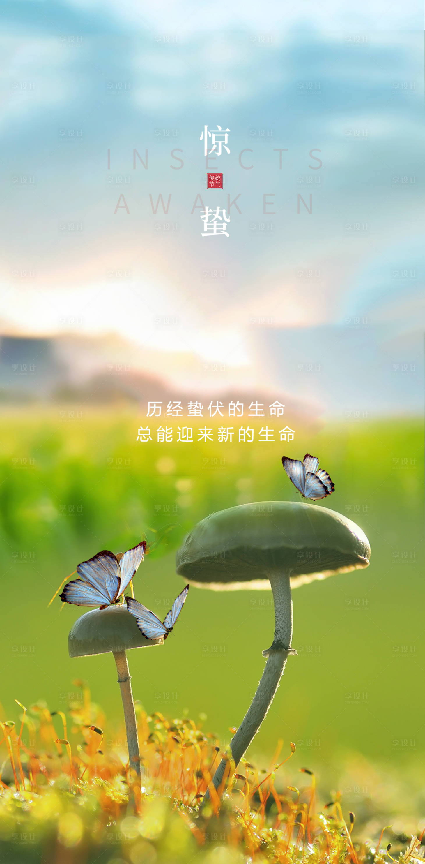 源文件下载【享设计】搜索编号：38400008459745475【惊蛰海报】