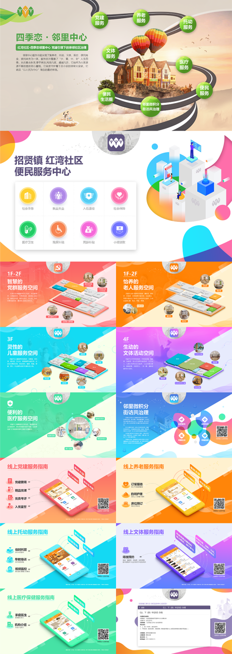源文件下載【潮流時尚鄰里中心一體機界面UI】編號：46330008387601360