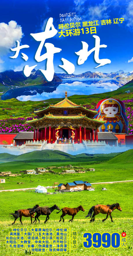 源文件下载【东北环游旅游海报】编号：74170008311472490