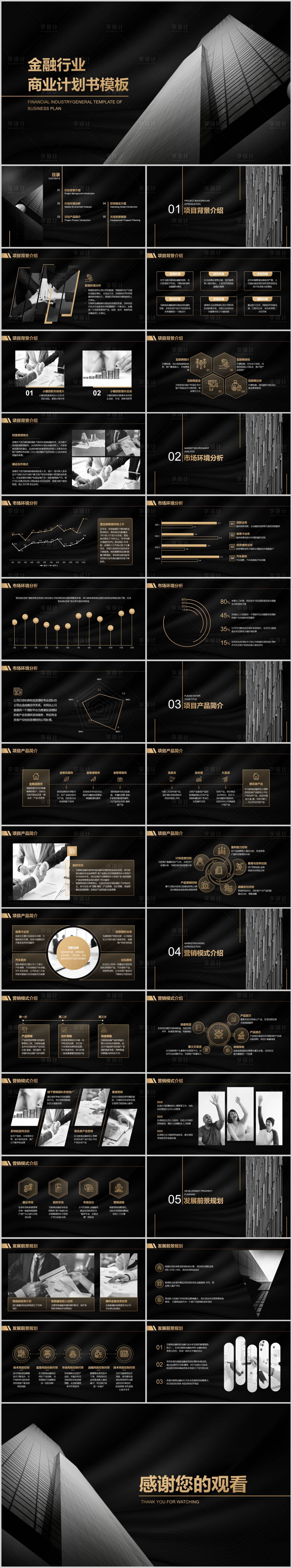 源文件下载【黑金金融行业商业计划书PPT】编号：20220328183031028