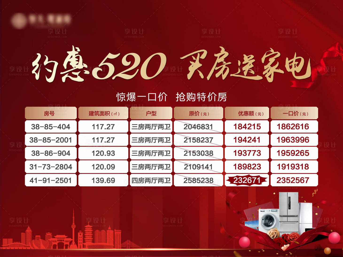 源文件下载【享设计】搜索编号：80130008890741988【房地产特价房大屏幕】
