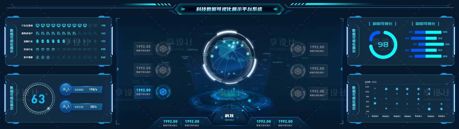 源文件下載【享設(shè)計】搜索編號：94520009192951120【科技感管理系統(tǒng)可視化】