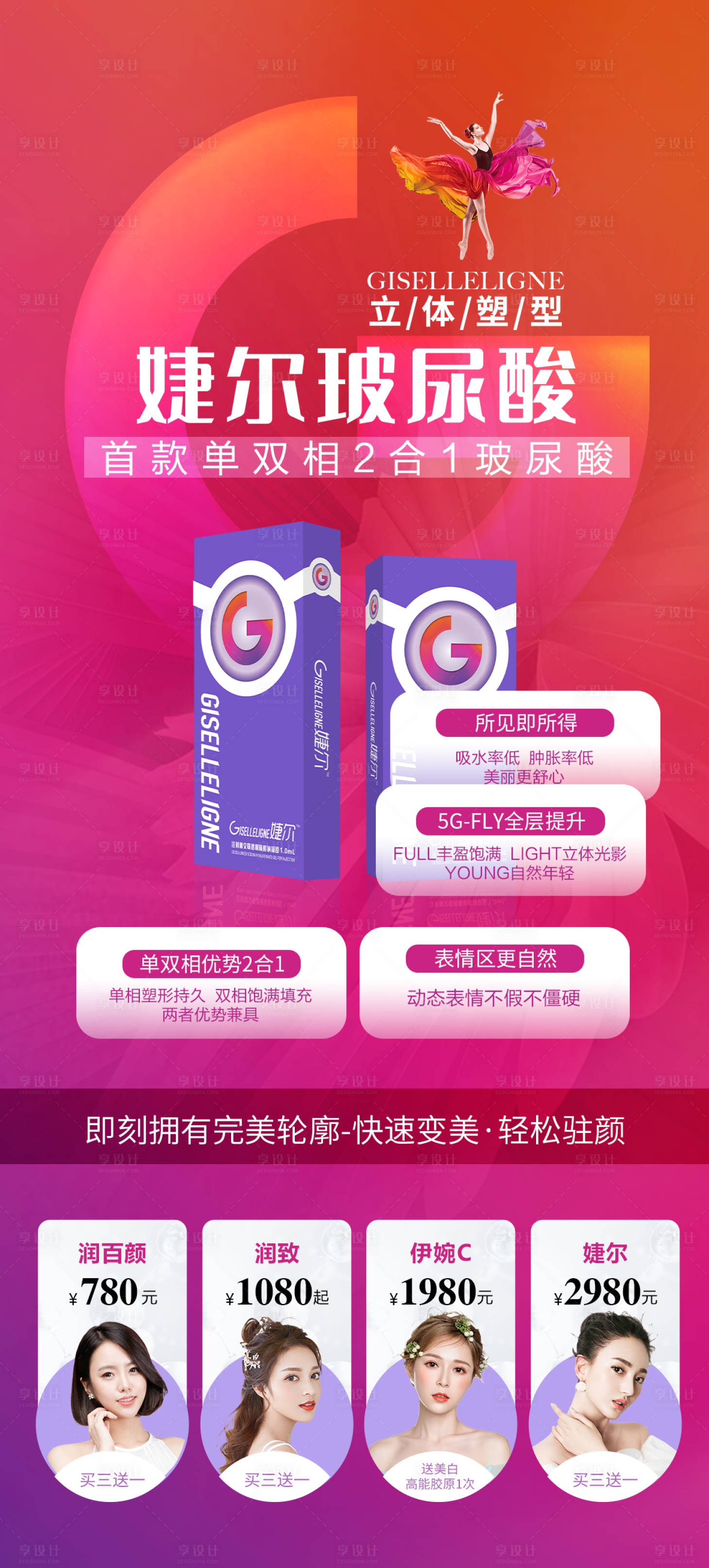 源文件下载【享设计】搜索编号：19130009192741870【医美整形玻尿酸海报】